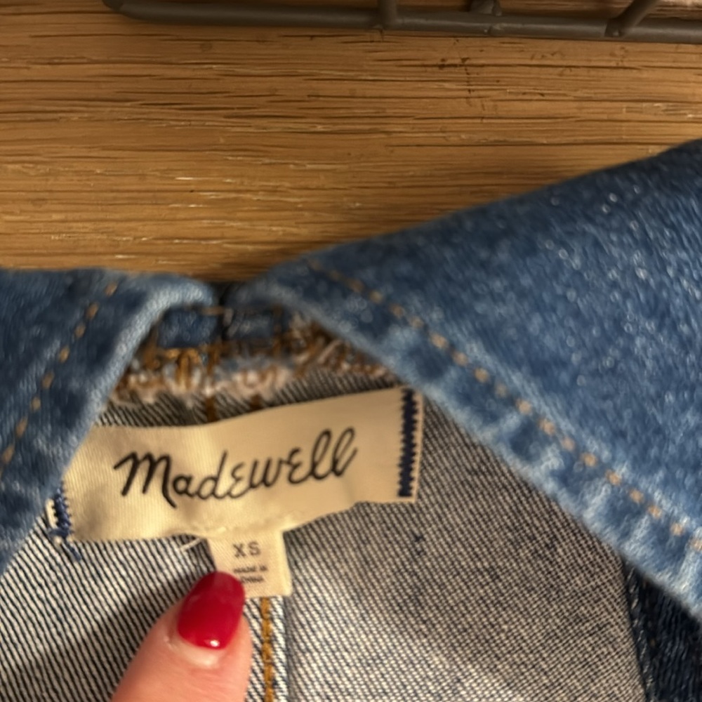 MADEWELL Denim Overalls Jumpsuit Skinny Jansing Wash Size XS Like New! - Picture 11 of 11